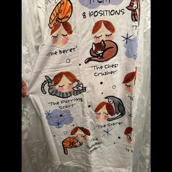 Embrace the Purr-fect Night's Sleep with Our Cat Nightgown! - Picture 2 of 2